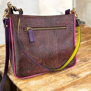 Elegant Brown Paisley Shoulder/tote Bag